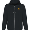 The Lioness’s Heart Zip-Up Hoodie with Front Lion Head and Back Lioness Heart Claw Print